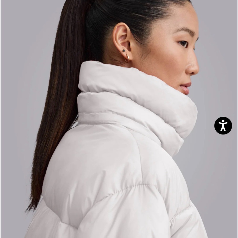 Anthropologie Ivory Large puffer jacket with detachable hood med & large $199​ - Picture 5 of 12